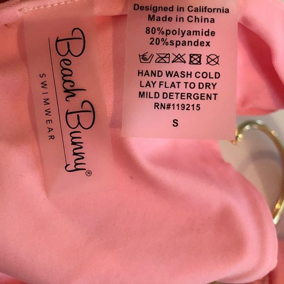 Beach Bunny Nadia Bikini Bottom Hearts Pink - Picture 4 of 8